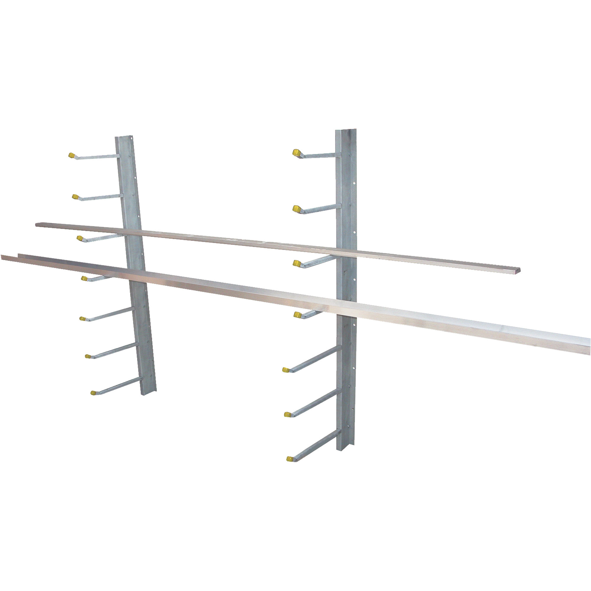 Vestil Galvanized Steel Wall Mount Material Storage Rack - 60in. Height, 7 Shelves, 1000-Lb. Capacity, Model# SR-WM